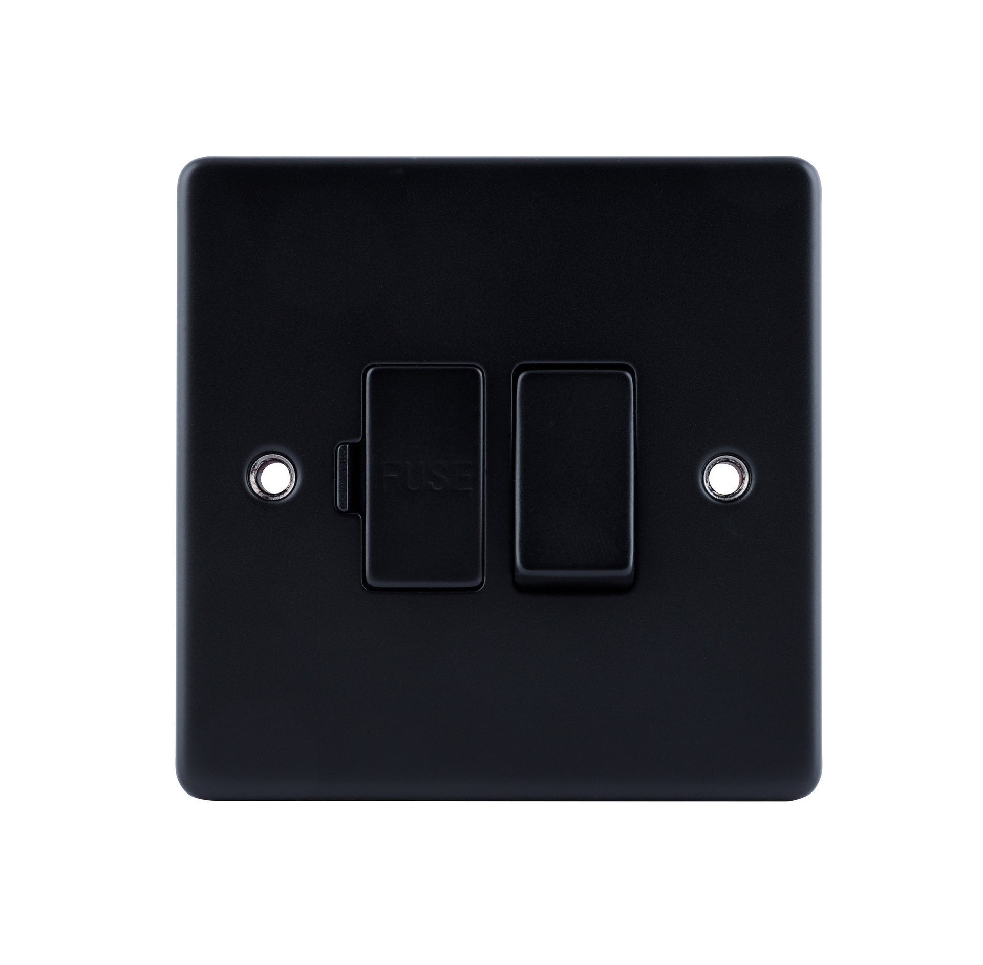 D-FS13DP-MBM 13A Switched Fused Spur Metal Insert Matt Black